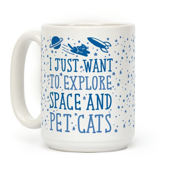 Explore Space and Pet Cats Coffee Mug Explore Space and Pet Cats Coffee Mug