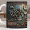 Explore The Ocean's Beauty With Steampunk Diver Art - Personalized Custom Coffee Mug - HOB039_MG Explore The Ocean's Beauty With Steampunk Diver Art - Personalized Custom Coffee Mug - HOB039_MG