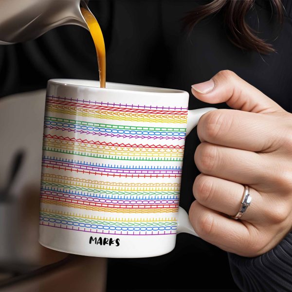 Express Yourself With Colorful Patterns - Personalized Custom Coffee Mug - CPL381_MG Express Yourself With Colorful Patterns - Personalized Custom Coffee Mug - CPL381_MG