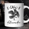 F-CAW-F Gothic Raven Personalized Mug, Snarky Halloween Gift with Custom Name F-CAW-F Gothic Raven Personalized Mug, Snarky Halloween Gift with Custom Name