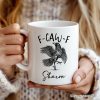 F-CAW-F Gothic Raven Personalized Mug, Snarky Halloween Gift with Custom Name F-CAW-F Gothic Raven Personalized Mug, Snarky Halloween Gift with Custom Name