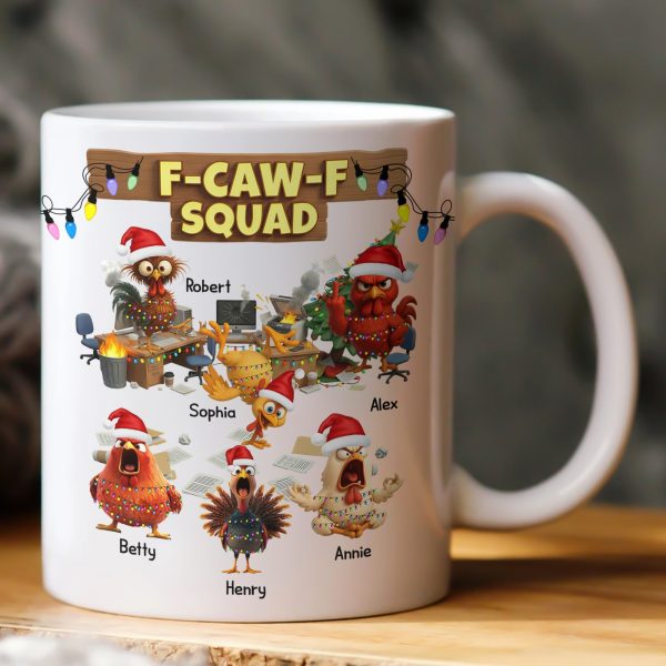 F-Caw-F Squad - Funny Exchange Gift For Coworker Team White Elephant Party - Personalized Mug F-Caw-F Squad - Funny Exchange Gift For Coworker Team White Elephant Party - Personalized Mug