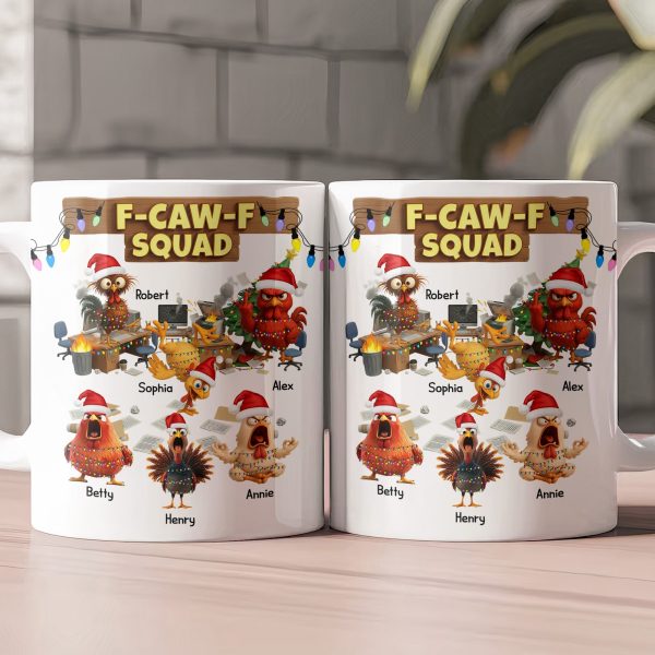 F-Caw-F Squad - Funny Exchange Gift For Coworker Team White Elephant Party - Personalized Mug F-Caw-F Squad - Funny Exchange Gift For Coworker Team White Elephant Party - Personalized Mug