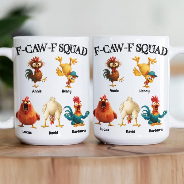 F-Caw-F Squad - Funny Silly Exchange Gift, Gag Gift, White Elephant Gift For Friends, Coworkers - Personalized Mug F-Caw-F Squad - Funny Silly Exchange Gift, Gag Gift, White Elephant Gift For Friends, Coworkers - Personalized Mug