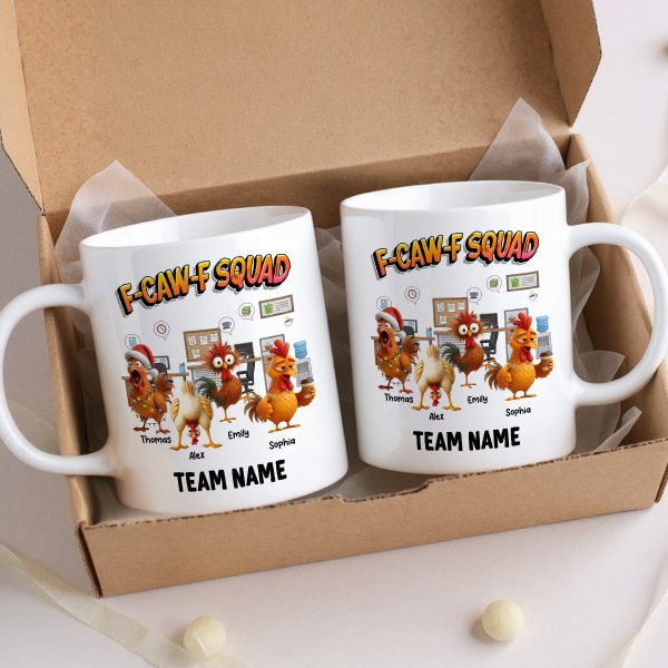 F-Caw-F Squad Funny Chicken Staff - Personalized Mug - Funny Gift For Coworkers, Colleagues F-Caw-F Squad Funny Chicken Staff - Personalized Mug - Funny Gift For Coworkers, Colleagues