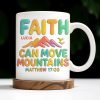 Faith Can Move Mountains, Colorful Mountain and Bird Design - Personalized Custom Coffee Mug - FTH051_MG Faith Can Move Mountains, Colorful Mountain and Bird Design - Personalized Custom Coffee Mug - FTH051_MG