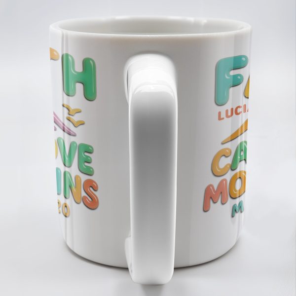 Faith Can Move Mountains, Colorful Mountain and Bird Design - Personalized Custom Coffee Mug - FTH051_MG Faith Can Move Mountains, Colorful Mountain and Bird Design - Personalized Custom Coffee Mug - FTH051_MG