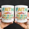 Faith Can Move Mountains, Colorful Mountain and Bird Design - Personalized Custom Coffee Mug - FTH051_MG Faith Can Move Mountains, Colorful Mountain and Bird Design - Personalized Custom Coffee Mug - FTH051_MG