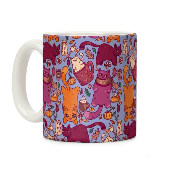 Fall Cats Pattern Coffee Mug Fall Cats Pattern Coffee Mug