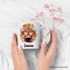 Fall Highland Cow Personalized Mug, Messy Bun Howdy Gift with Autumn Vibes and Custom Name Fall Highland Cow Personalized Mug, Messy Bun Howdy Gift with Autumn Vibes and Custom Name