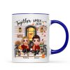 Fall Season Couple Front Porch Personalized Mug Fall Season Couple Front Porch Personalized Mug