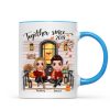 Fall Season Couple Front Porch Personalized Mug Fall Season Couple Front Porch Personalized Mug