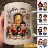 Fall Season Couple Front Porch Personalized Mug Fall Season Couple Front Porch Personalized Mug