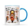 Fall Season Doll Cat Mom Front Porch Personalized Mug Fall Season Doll Cat Mom Front Porch Personalized Mug