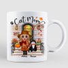 Fall Season Doll Cat Mom Front Porch Personalized Mug Fall Season Doll Cat Mom Front Porch Personalized Mug