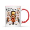 Fall Season Doll Cat Mom Front Porch Personalized Mug Fall Season Doll Cat Mom Front Porch Personalized Mug