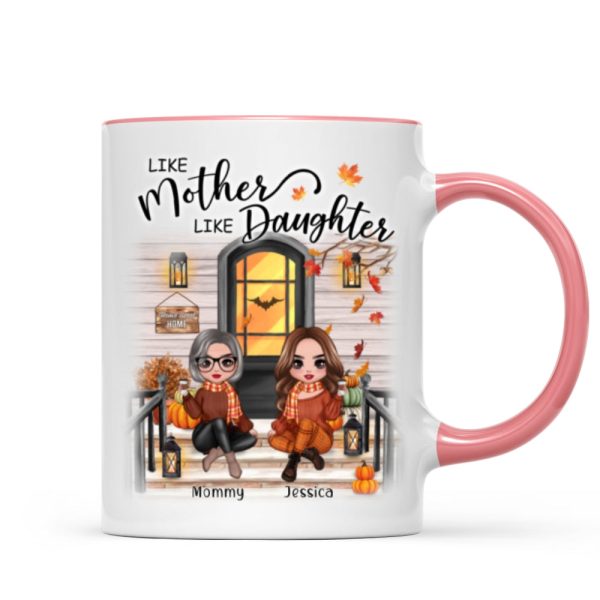 Fall Season Like Mother Like Daughter Front Porch Personalized Mug