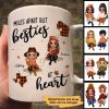 Fall Season Plaid Long Distance Doll Besties Personalized Mug Fall Season Plaid Long Distance Doll Besties Personalized Mug