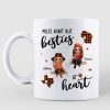 Fall Season Plaid Long Distance Doll Besties Personalized Mug Fall Season Plaid Long Distance Doll Besties Personalized Mug