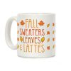 Fall Sweaters Leaves & Lattes Coffee Mug