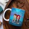 Falling In Love With You, Anniversary Couple Chilling White Edge to Edge Mug