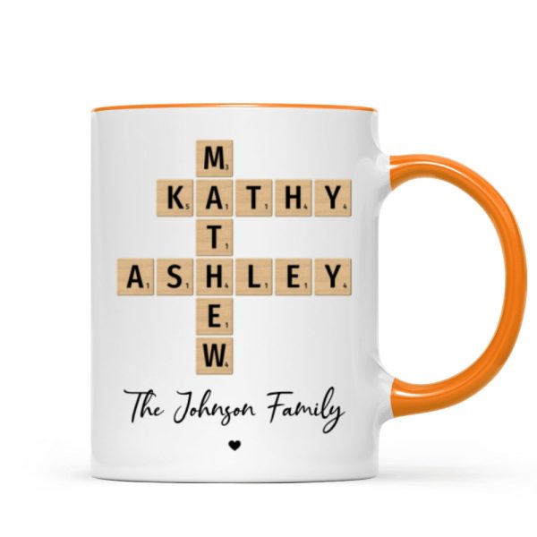 Family Crossword Puzzle Art Gift For Family Friends Personalized Mug Family Crossword Puzzle Art Gift For Family Friends Personalized Mug