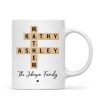 Family Crossword Puzzle Art Gift For Family Friends Personalized Mug Family Crossword Puzzle Art Gift For Family Friends Personalized Mug