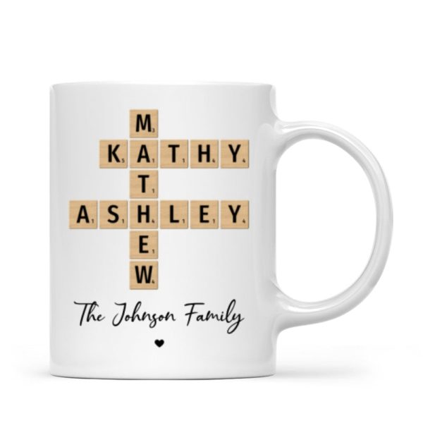 Family Crossword Puzzle Art Gift For Family Friends Personalized Mug Family Crossword Puzzle Art Gift For Family Friends Personalized Mug