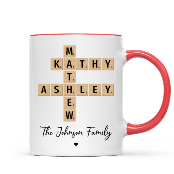 Family Crossword Puzzle Art Gift For Family Friends Personalized Mug Family Crossword Puzzle Art Gift For Family Friends Personalized Mug