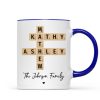 Family Crossword Puzzle Art Gift For Family Friends Personalized Mug Family Crossword Puzzle Art Gift For Family Friends Personalized Mug