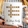 Family Crossword Puzzle Art Gift For Family Friends Personalized Mug Family Crossword Puzzle Art Gift For Family Friends Personalized Mug