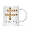 Family Crossword Puzzle Art Gift For Family Friends Personalized Mug Family Crossword Puzzle Art Gift For Family Friends Personalized Mug