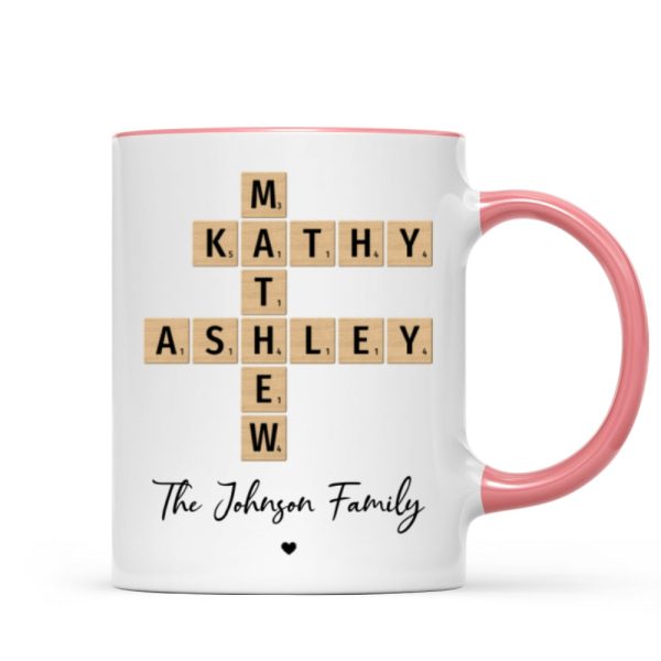 Family Crossword Puzzle Art Gift For Family Friends Personalized Mug Family Crossword Puzzle Art Gift For Family Friends Personalized Mug