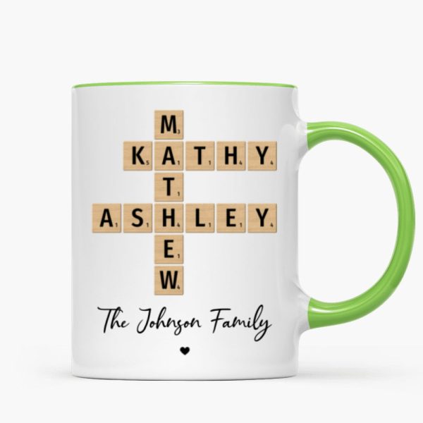 Family Crossword Puzzle Art Gift For Family Friends Personalized Mug Family Crossword Puzzle Art Gift For Family Friends Personalized Mug