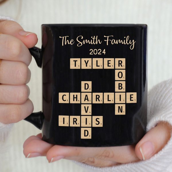 Family Forever Linked Together Crossword Puzzle Art Personalized Mug, Gift For Brothers, Sisters, Siblings, Family Family Forever Linked Together Crossword Puzzle Art Personalized Mug, Gift For Brothers, Sisters, Siblings, Family