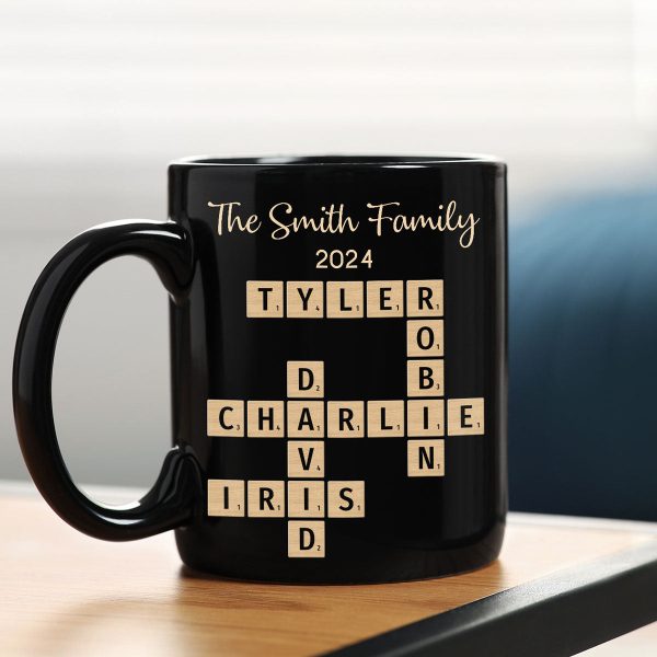 Family Forever Linked Together Crossword Puzzle Art Personalized Mug, Gift For Brothers, Sisters, Siblings, Family Family Forever Linked Together Crossword Puzzle Art Personalized Mug, Gift For Brothers, Sisters, Siblings, Family