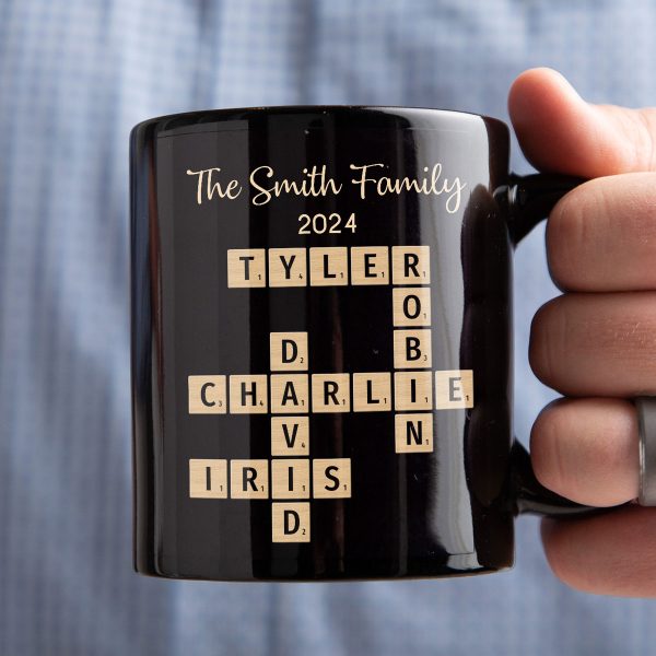 Family Forever Linked Together Crossword Puzzle Art Personalized Mug, Gift For Brothers, Sisters, Siblings, Family Family Forever Linked Together Crossword Puzzle Art Personalized Mug, Gift For Brothers, Sisters, Siblings, Family