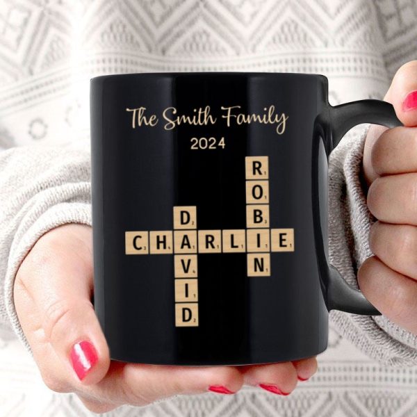 Family Forever Linked Together Crossword Puzzle Art Personalized Mug, Gift For Brothers, Sisters, Siblings, Family Family Forever Linked Together Crossword Puzzle Art Personalized Mug, Gift For Brothers, Sisters, Siblings, Family