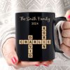 Family Forever Linked Together Crossword Puzzle Art Personalized Mug, Gift For Brothers, Sisters, Siblings, Family Family Forever Linked Together Crossword Puzzle Art Personalized Mug, Gift For Brothers, Sisters, Siblings, Family