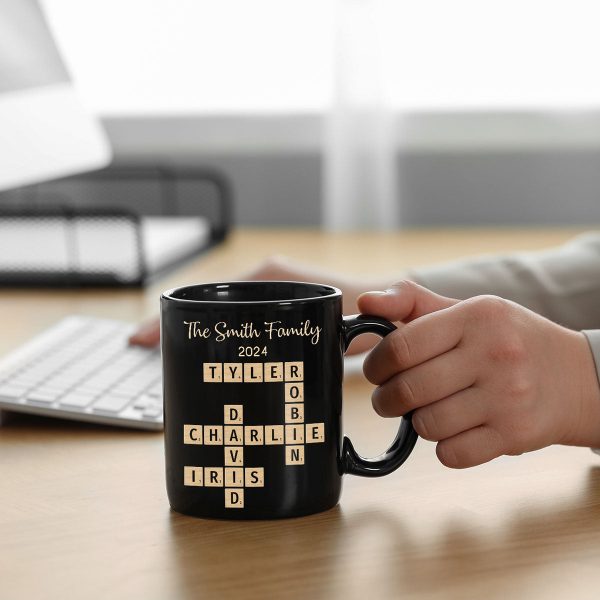 Family Forever Linked Together Crossword Puzzle Art Personalized Mug, Gift For Brothers, Sisters, Siblings, Family Family Forever Linked Together Crossword Puzzle Art Personalized Mug, Gift For Brothers, Sisters, Siblings, Family
