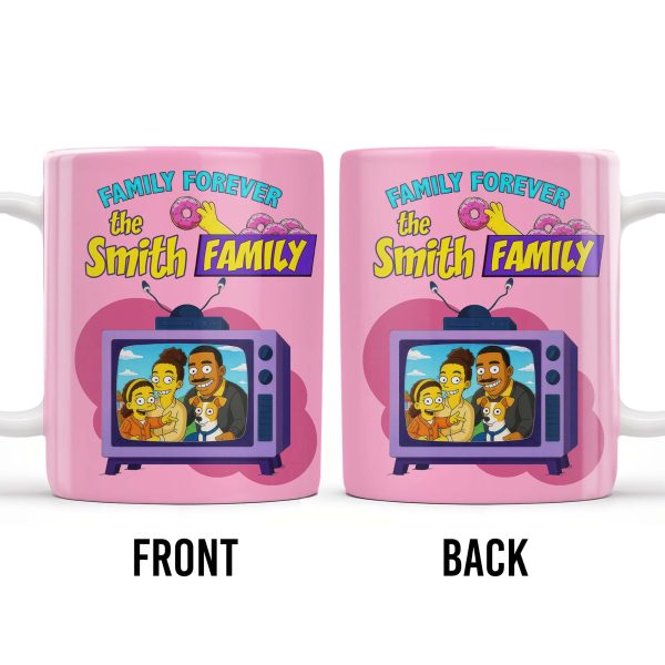 Family Forever Television And Cartoon Design - Personalized Custom Coffee Mug - FAM397_MG Family Forever Television And Cartoon Design - Personalized Custom Coffee Mug - FAM397_MG