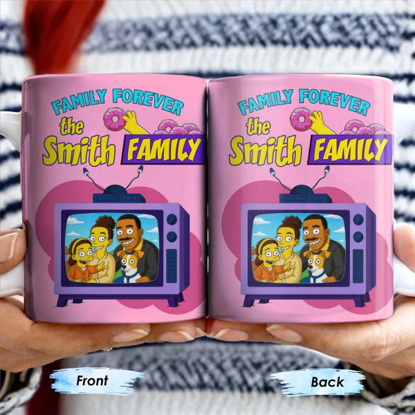 Family Forever Television And Cartoon Design - Personalized Custom Coffee Mug - FAM397_MG Family Forever Television And Cartoon Design - Personalized Custom Coffee Mug - FAM397_MG