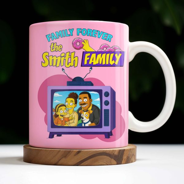 Family Forever Television And Cartoon Design - Personalized Custom Coffee Mug - FAM397_MG Family Forever Television And Cartoon Design - Personalized Custom Coffee Mug - FAM397_MG