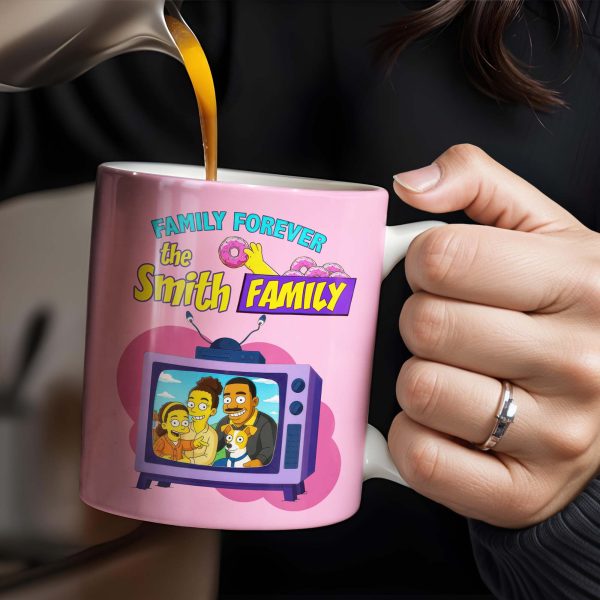 Family Forever Television And Cartoon Design - Personalized Custom Coffee Mug - FAM397_MG Family Forever Television And Cartoon Design - Personalized Custom Coffee Mug - FAM397_MG