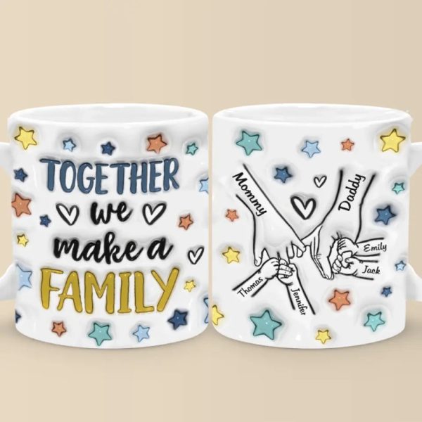 Family Is The Heart Of A Home - Family Personalized Custom 3D Inflated Effect Printed Mug - Gift For Family Members Family Is The Heart Of A Home - Family Personalized Custom 3D Inflated Effect Printed Mug - Gift For Family Members