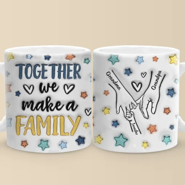 Family Is The Heart Of A Home - Family Personalized Custom 3D Inflated Effect Printed Mug - Gift For Family Members Family Is The Heart Of A Home - Family Personalized Custom 3D Inflated Effect Printed Mug - Gift For Family Members