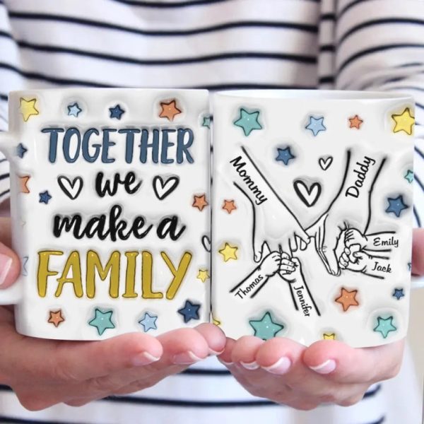 Family Is The Heart Of A Home - Family Personalized Custom 3D Inflated Effect Printed Mug - Gift For Family Members Family Is The Heart Of A Home - Family Personalized Custom 3D Inflated Effect Printed Mug - Gift For Family Members