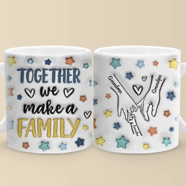 Family Is The Heart Of A Home - Family Personalized Custom 3D Inflated Effect Printed Mug - Gift For Family Members Family Is The Heart Of A Home - Family Personalized Custom 3D Inflated Effect Printed Mug - Gift For Family Members