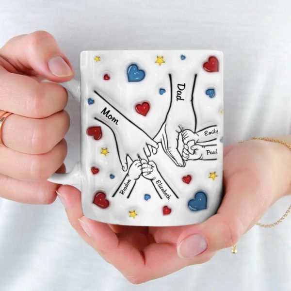 Family Is Where Love Never Ends - Family Personalized Custom 3D Inflated Effect Printed Mug - Gift For Family Members Family Is Where Love Never Ends - Family Personalized Custom 3D Inflated Effect Printed Mug - Gift For Family Members