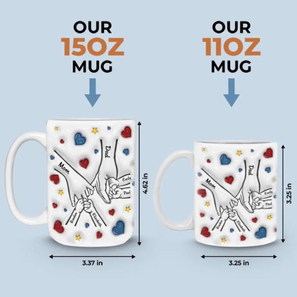 Family Is Where Love Never Ends - Family Personalized Custom 3D Inflated Effect Printed Mug - Gift For Family Members Family Is Where Love Never Ends - Family Personalized Custom 3D Inflated Effect Printed Mug - Gift For Family Members